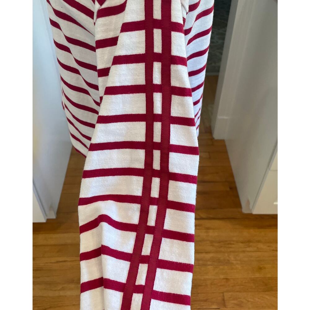 Ann Taylor LOFT Red Stripe Long Sleeve T-Shirt, Ribbon Detail, Minimalist, XS - Picture 5 of 13